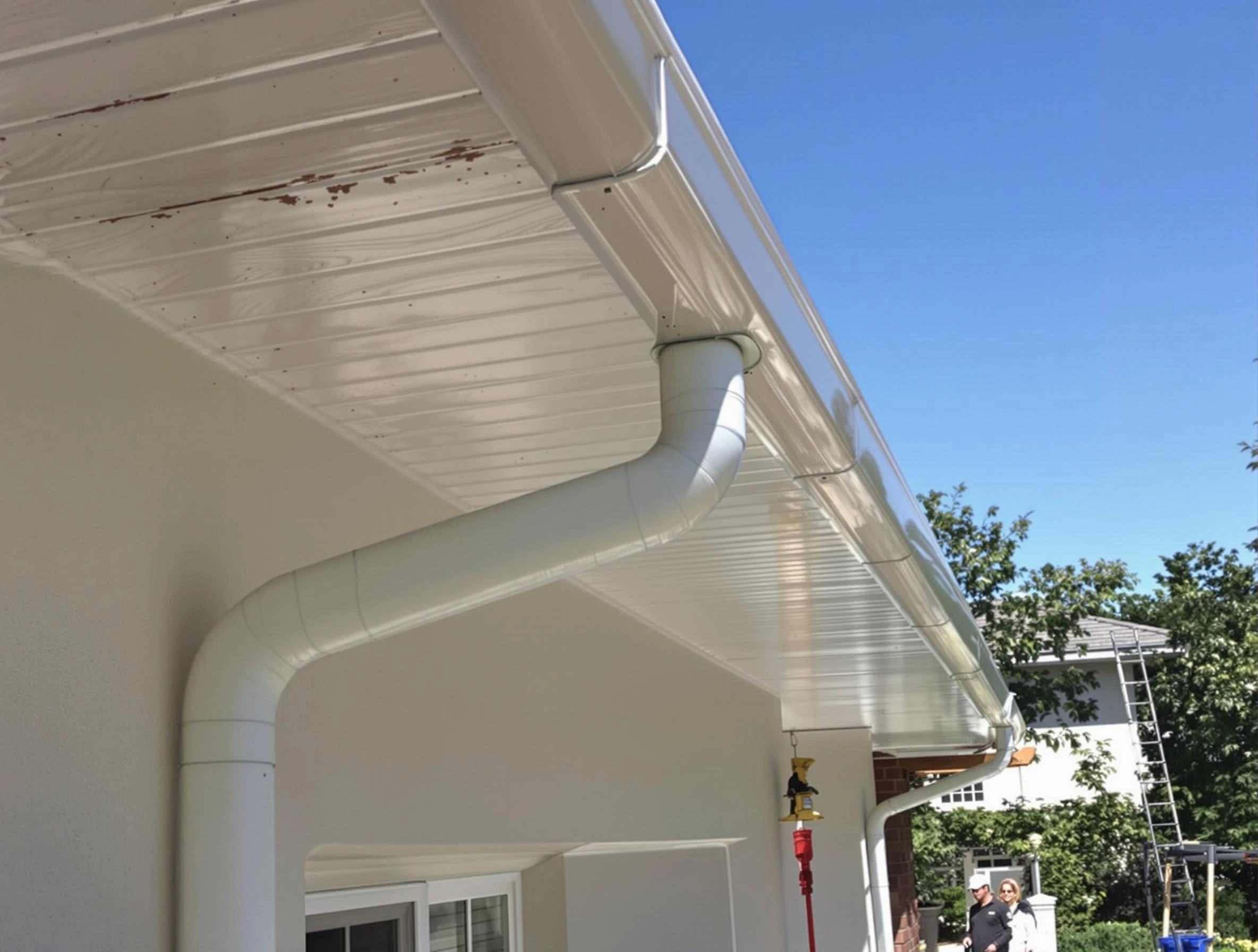 On-site seamless gutter fabrication by North Olmsted Roofing Company in North Olmsted, OH